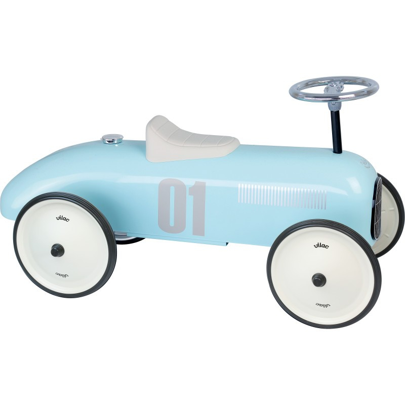 Masinuta Ride-On Metalica Vintage - Albastru deschis - Vilac
