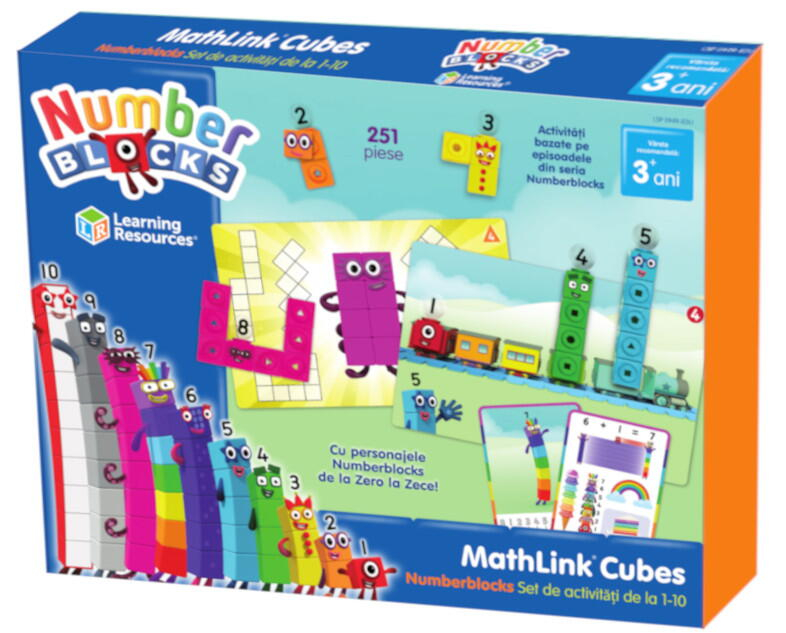 MathLink Cubes Numberblocks in romana - Set de activitati de la 1 - 10