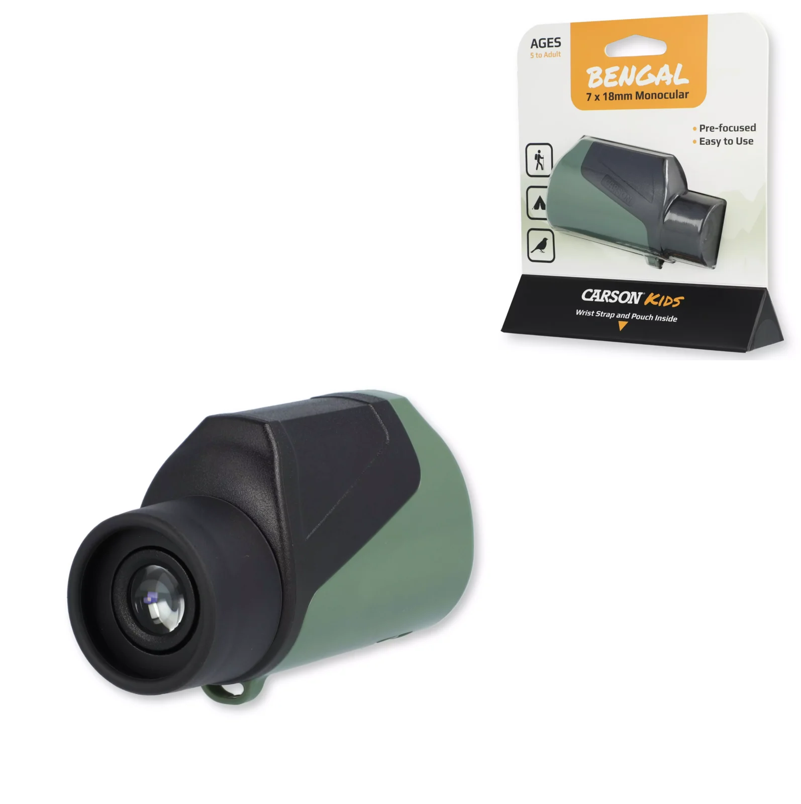 Monocular pentru copii 7x18 mm, cu focalizare fixa, Bengal