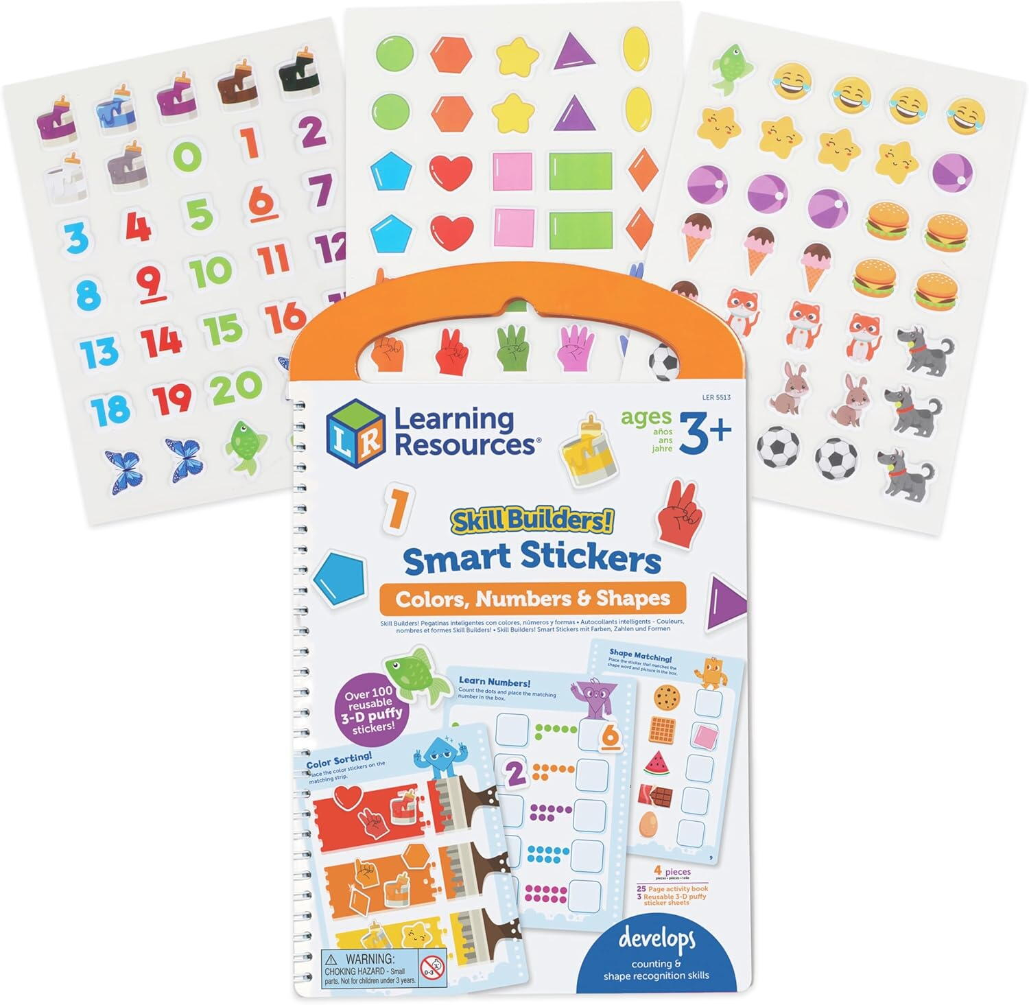 Set activitati educative cu abtibilduri - Culori, numere si forme