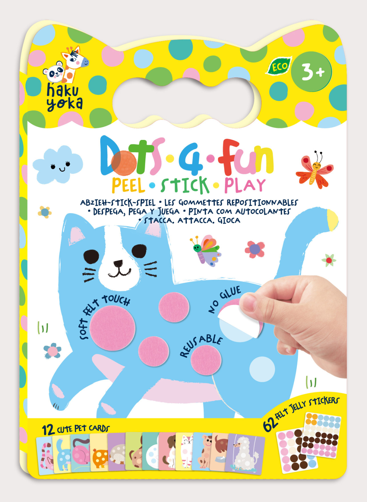 Set creativ Dezlipeste-Lipeste-Joaca-te, Dots4Fun - Animale de ferma