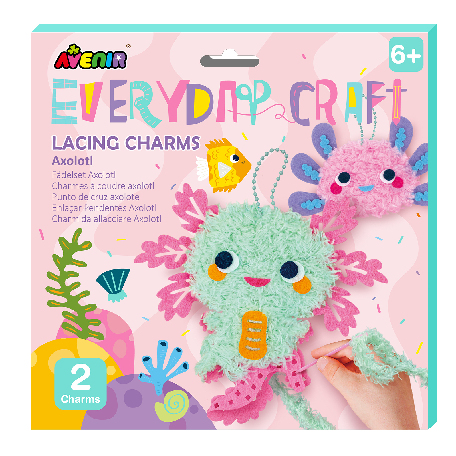 Set creativ Everyday Craft - confectioneaza charm-uri Axolotl