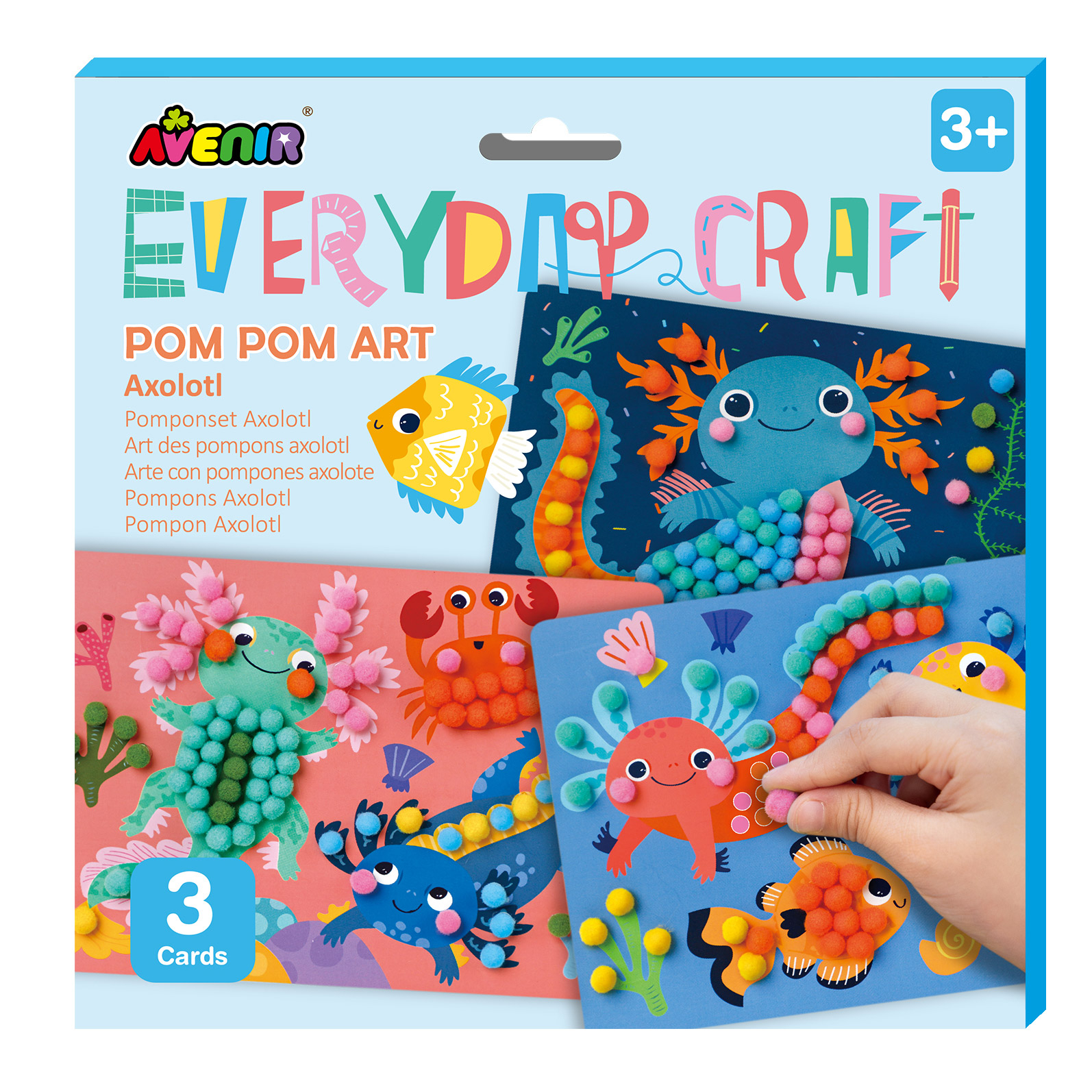 Set creativ Everyday Craft Pom - confectioneaza un Axolotl