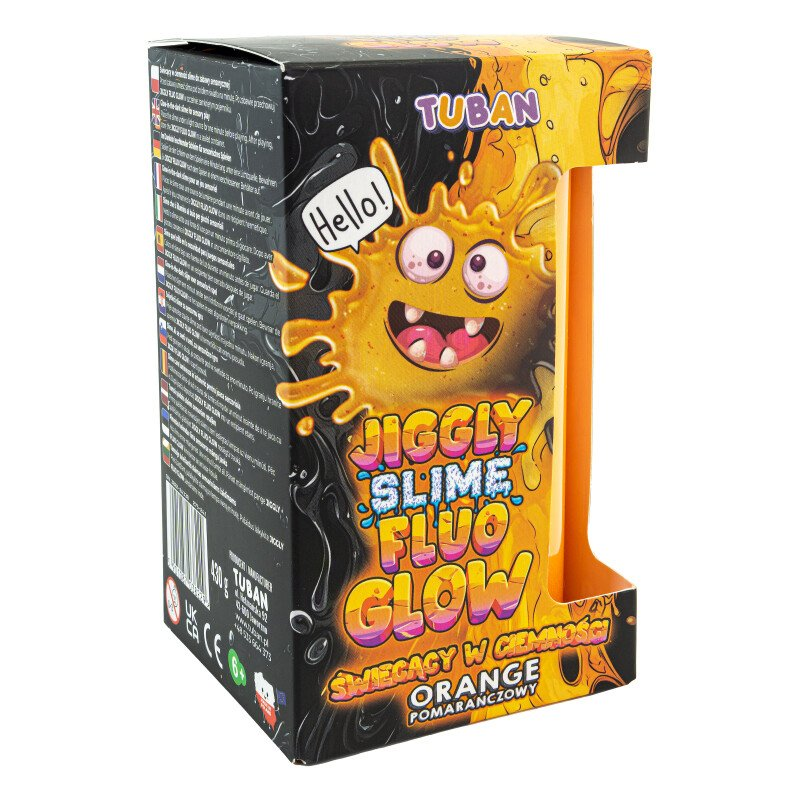 Set DIY experimente JIGGLY SLIME FLUO GLOW - PORTOCALIU 430 g