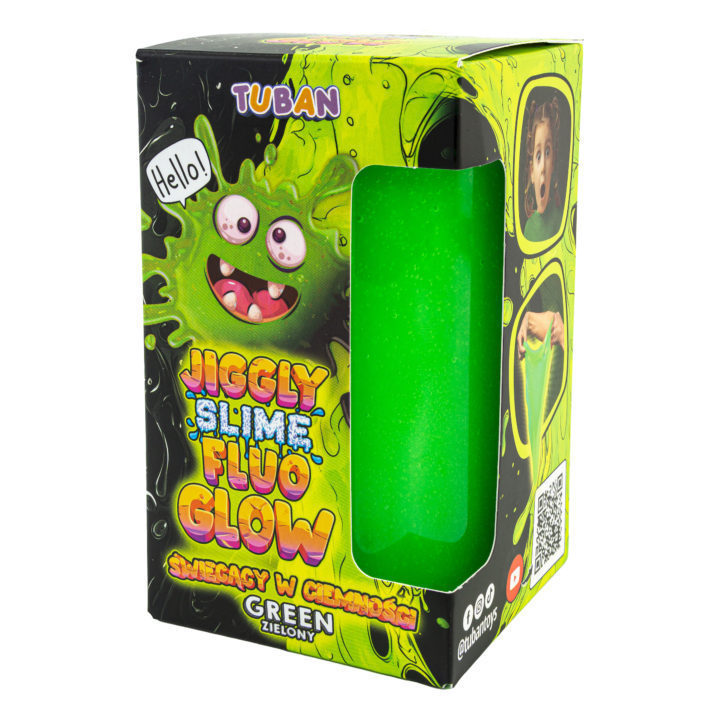 Set DIY experimente JIGGLY SLIME FLUO GLOW - VERDE 430 g