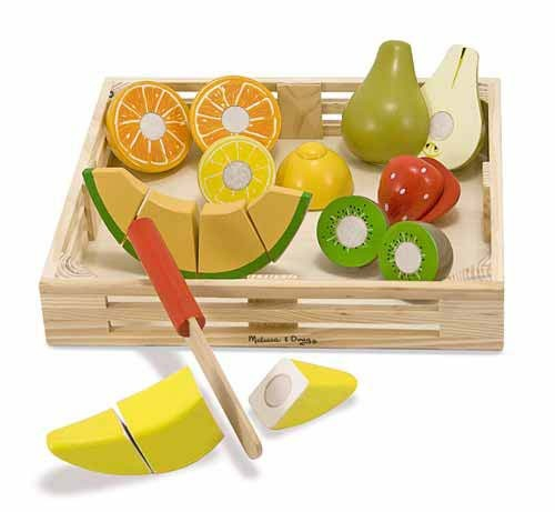 Set fructe lemn pentru taiat - Melissa Doug