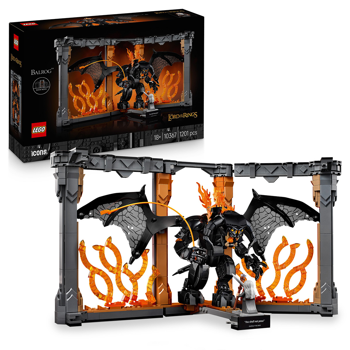 Stapanul inelelor: Diorama pentru biblioteca cu un Balrog