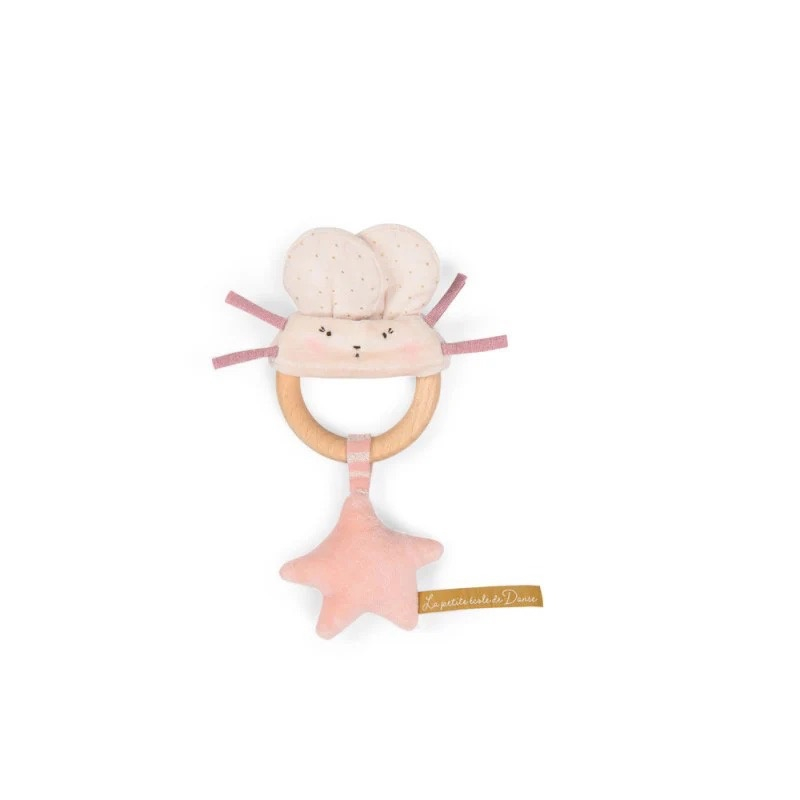 Zornaitoare cu inel de lemn Soricel , Moulin Roty