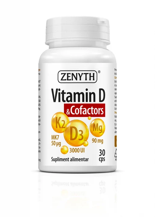 Vitamina D3 ( 3000 UI) K2 si Magneziu 30 cps