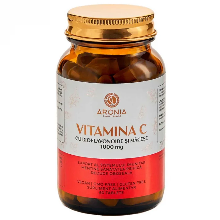 Vitamina C 1000 mg cu Bioflavonoide si Macese - 60 tablete
