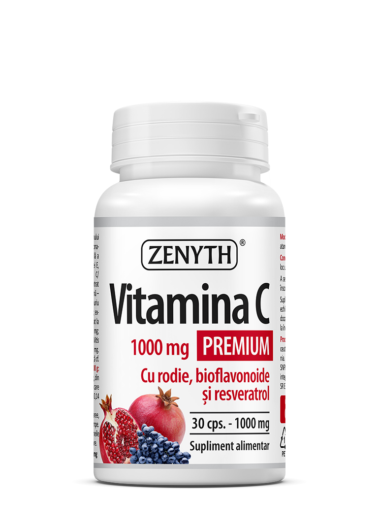 Vitamina C 1000 mg cu Rodie (30 capsule)