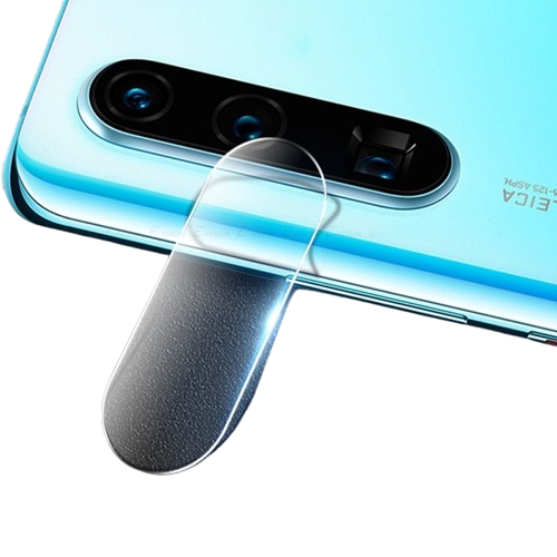 Folie de sticla securizata camera video spate, Compatibila cu Huawei Honor 20i, transparenta, stil lupa, subtire 0.3 mm, protectiva Engros