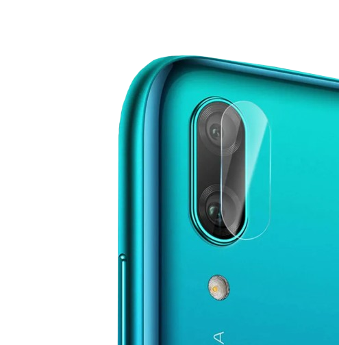 Folie de sticla securizata camera video spate, Compatibila cu Huawei Y7 Pro (2019), transparenta, stil lupa, subtire 0.3 mm, protectiva Engros