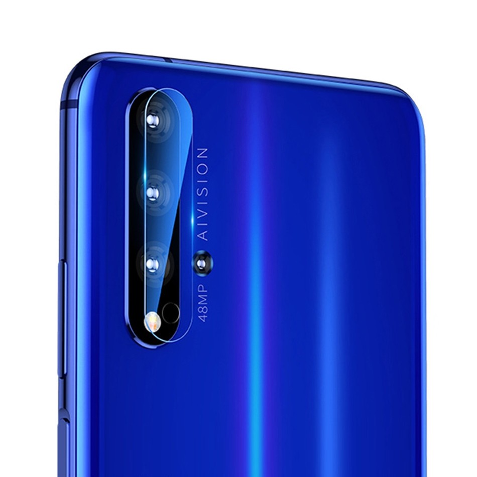 Folie plastic semi-dur camera video spate, Compatibila cu Huawei Honor 20, transparenta, stil lupa, subtire, antizgarieturi Engros