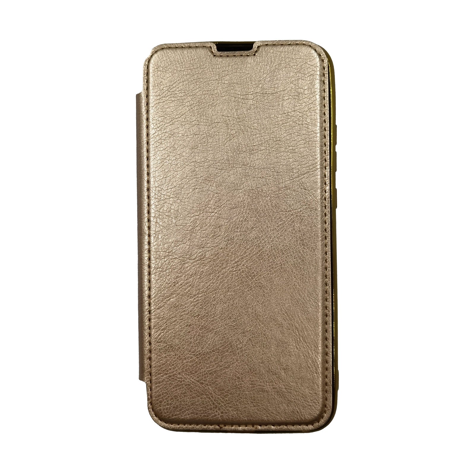 Husa Flip Carte Compatibila cu Huawei P40 Lite E model Electrobook Cu Suport Card, Antisoc Auriu Engros