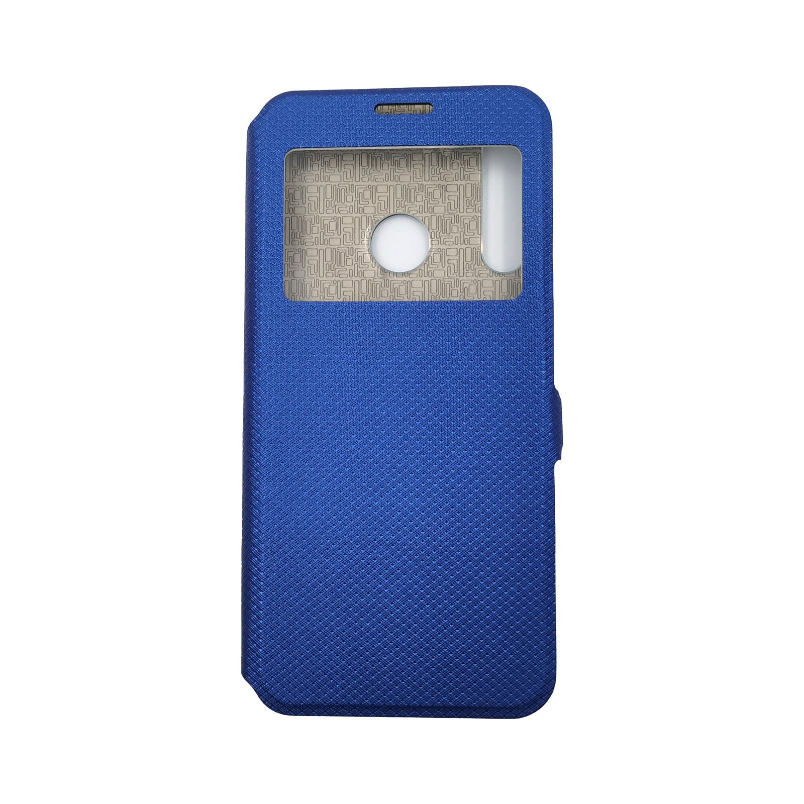 Husa Flip Carte Compatibila cu Huawei P40 Lite E model S-View cu Stand Telefon, Antisoc Albastru Engros