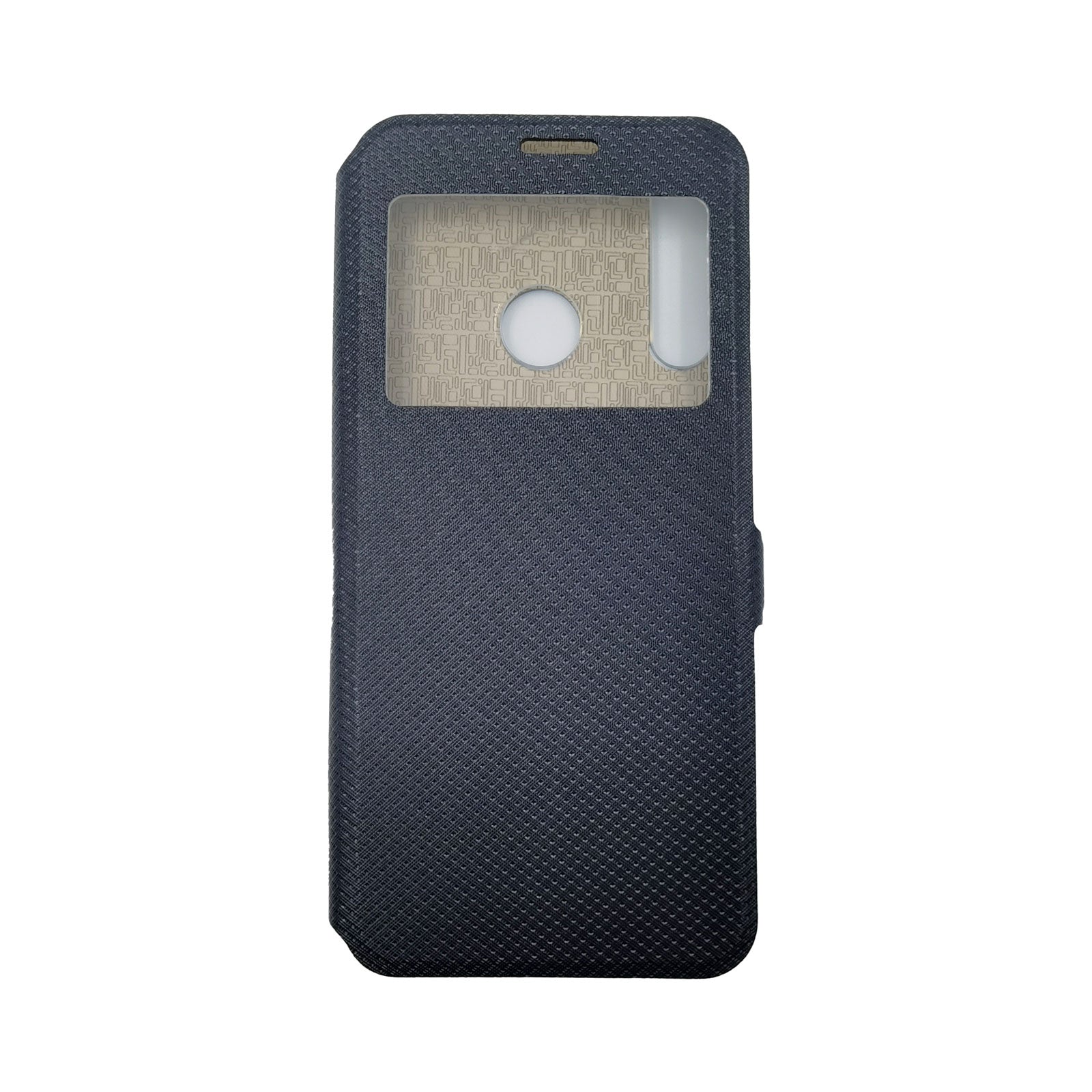 Husa Flip Carte Compatibila cu Huawei Y7P model S-View cu Stand Telefon, Antisoc Negru Engros