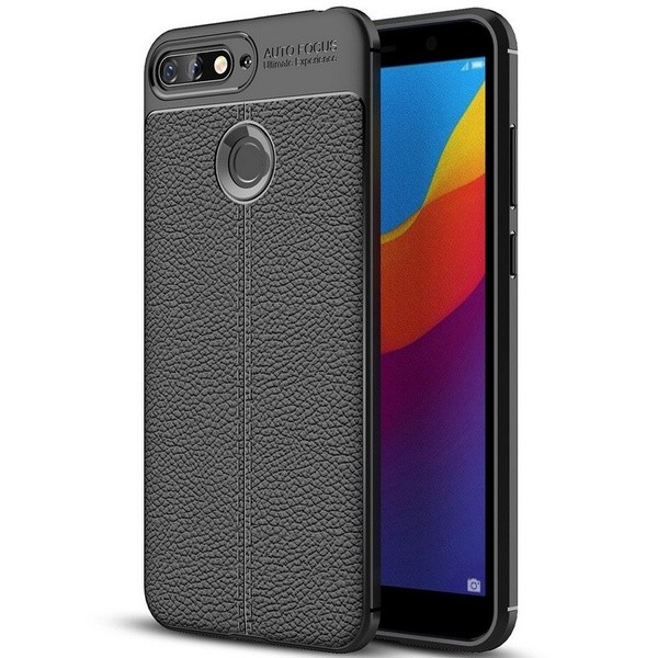 Husa telefon Compatibila cu Huawei Y7 (2018), material moale TPU, neagra, subtire, durabila, usoara, Autofocus Engros