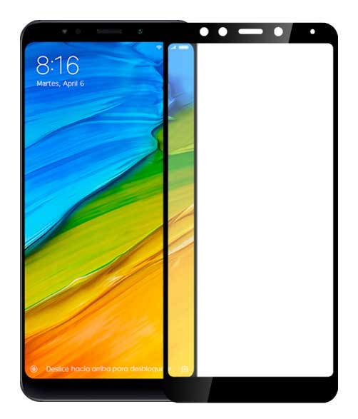Folie de protectie Compatibila cu Xiaomi Redmi 5, Folie sticla securizata 3D Negru, FULL SCREEN,Tempered Glass, Antisoc Engros