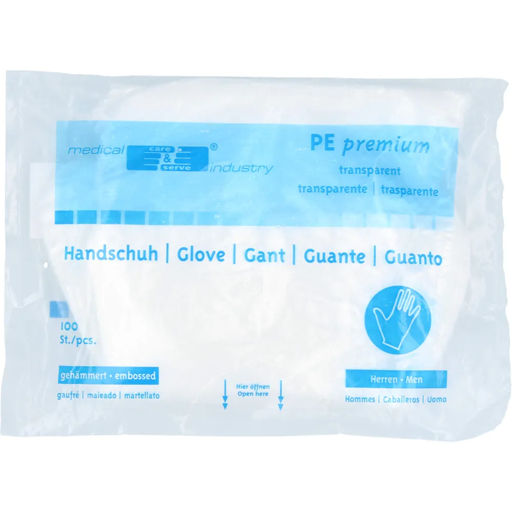 Handschuhe Einmal Herren Polyäthylen 100 St