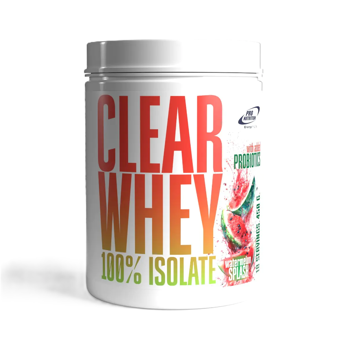 Bautura instant pe baza de izolat proteic din zer, Clear Whey Watermelon Splash, 450 g, Pro Nutrition