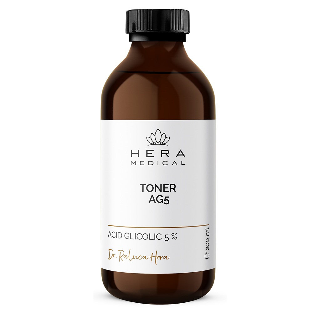 Lotiune tonica cu acid glicolic 5%, 200 ml, Hera Medical