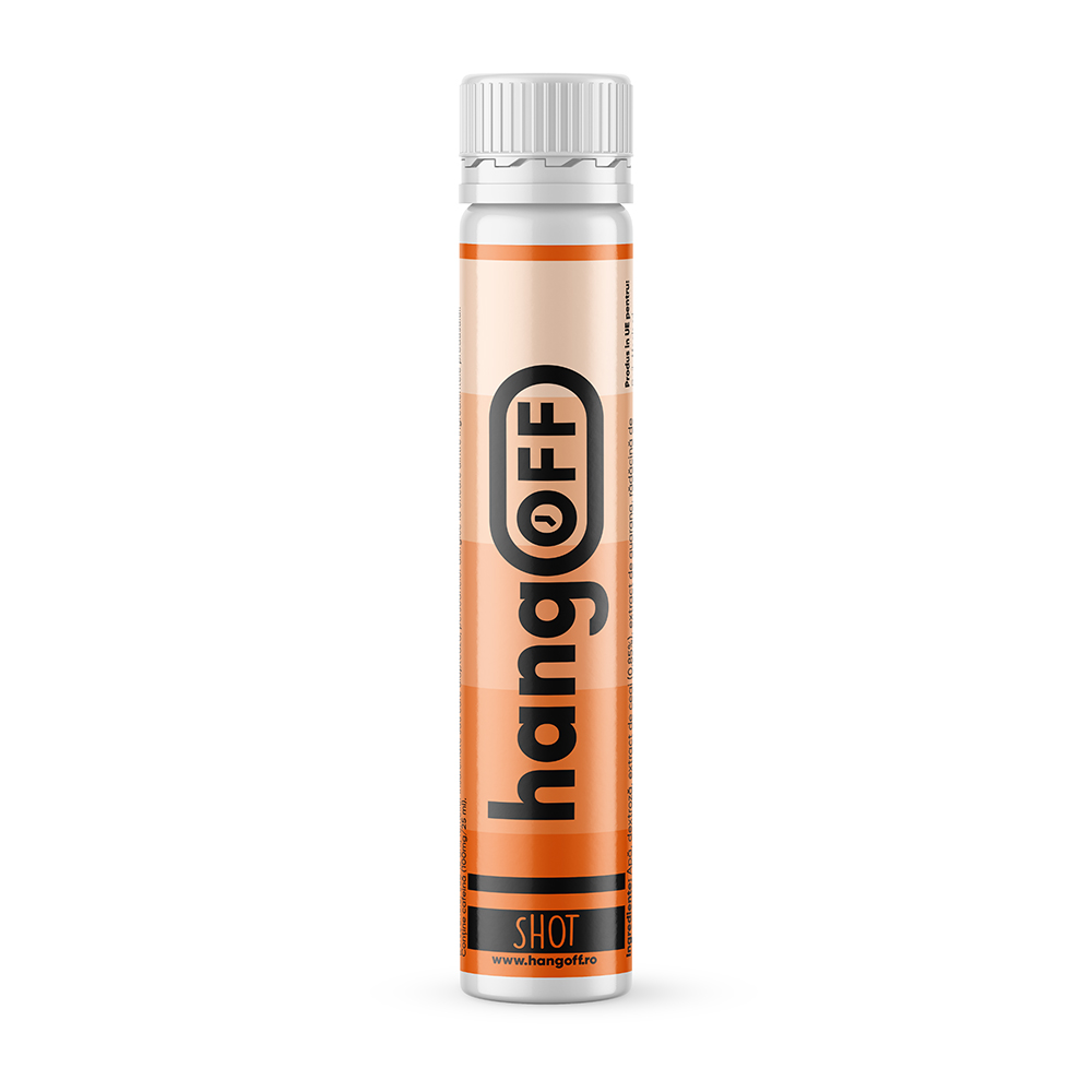 Shot cu vitamine si extracte din plante, 25 ml, HangOff