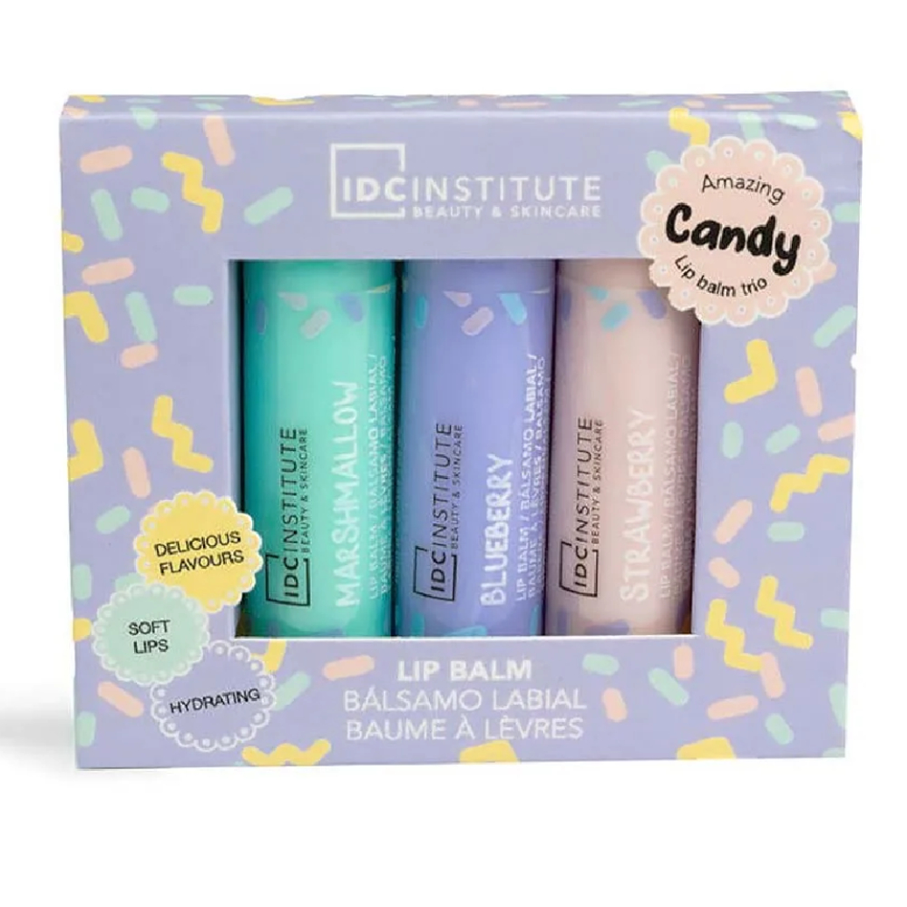 Set Balsam de buze trio Candy, 3 x 35 gr, IDC Institute