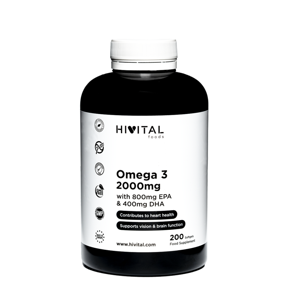 Omega 3, 2000 mg, 200 capsule, Hivital