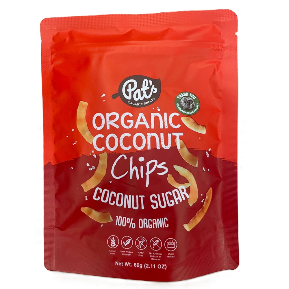 Chipsuri organice din nuca de cocos, 60 g, Pat's