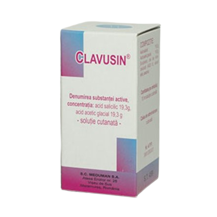 Clavusin soluţie cutanată, 175,6 mg ml, 10 ml, Meduman Viseu