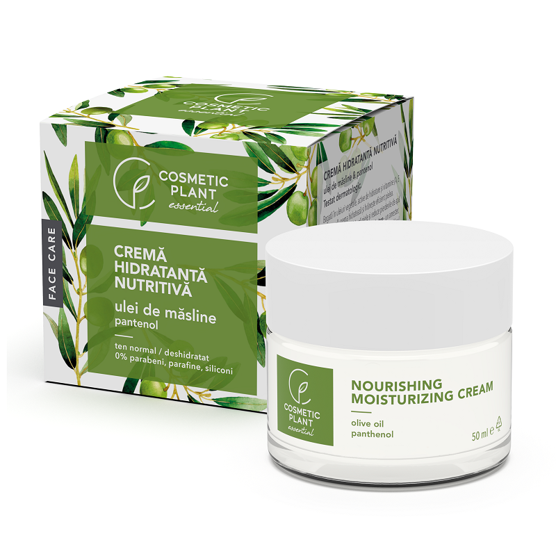 Crema hidratanta nutritiva cu ulei de masline si pantenol Essential, 50 ml, Cosmetic Plant