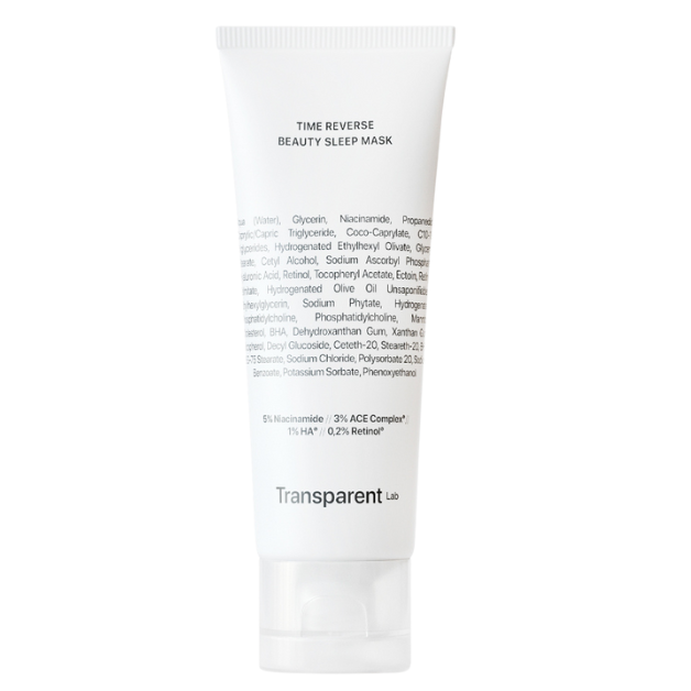 Masca de noapte anti-aging cu Niacinamide si Retinol, 75 ml, Transparent Lab