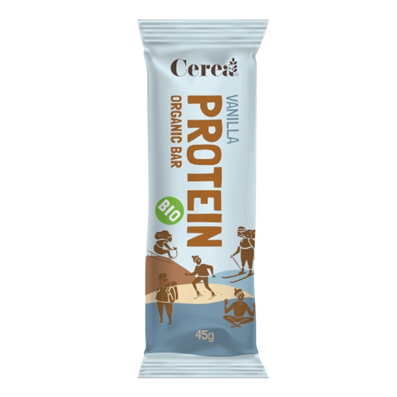 Baton ecologic Vanilla Protein, 45 g, Cerea