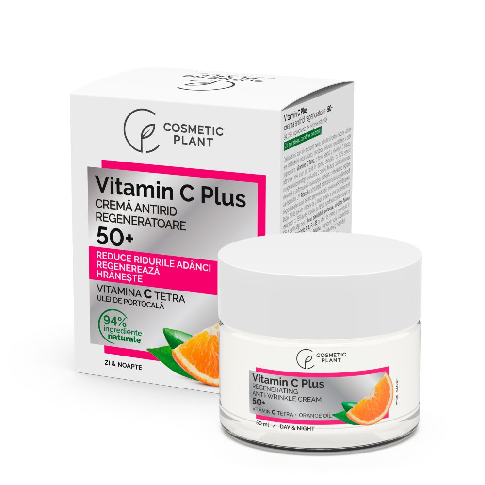 Crema antirid regeneratoare 50+ Vitamin C Plus, 50 ml, Cosmetic Plant