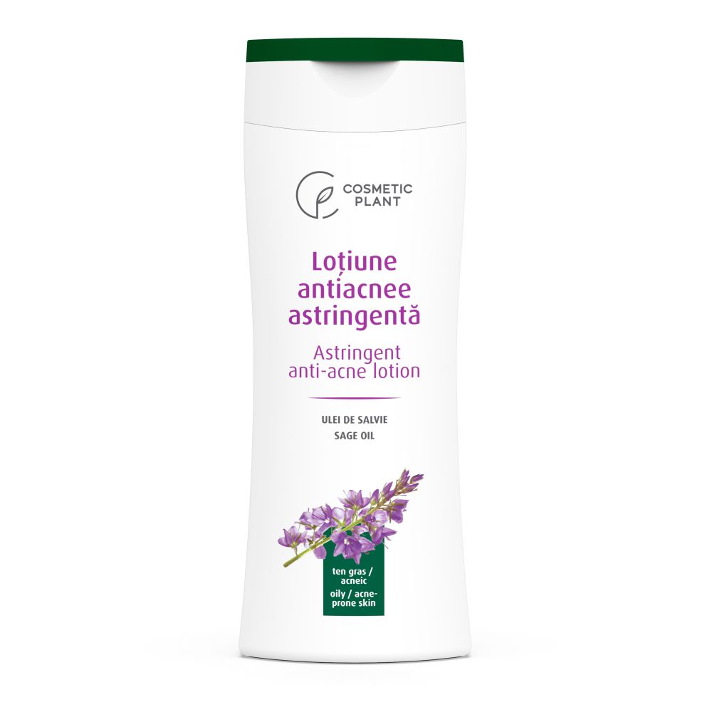 Lotiune antiacnee astringenta cu ulei de salvie Essential, 200 ml, Cosmetic Plant