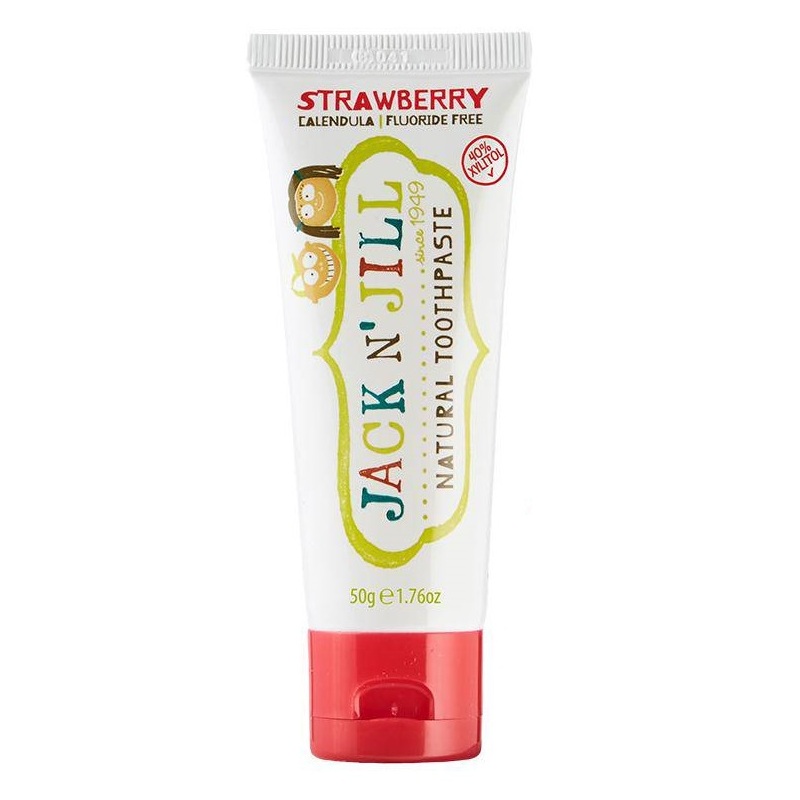 Pasta de dinti naturala cu aroma de capsuni pentru copii, 50 g, Jack n' Jill