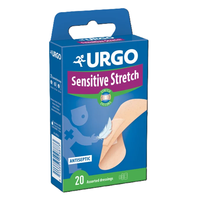 Plasturi stripuri pentru pielea sensibila Urgo Sensitive Stretch, 20 bucati, Urgo