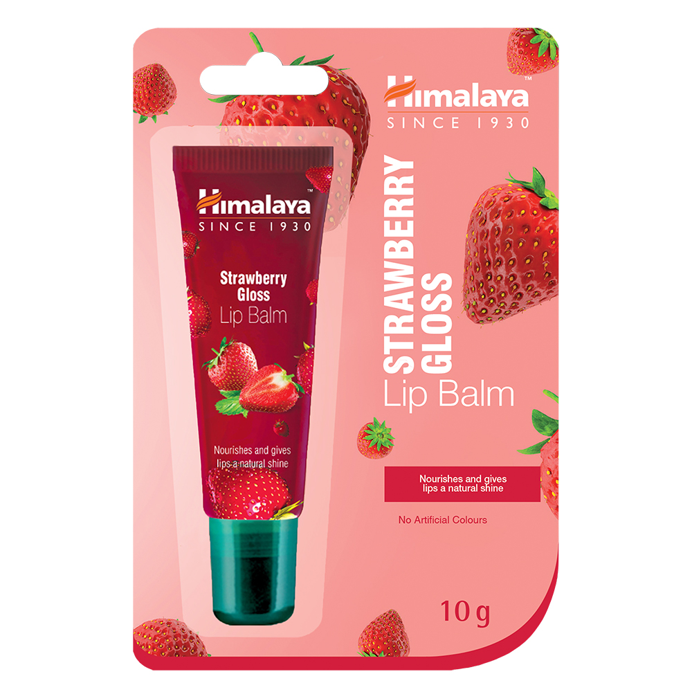 Balsam hidratant pentru buze cu capsuni, 10 g, Himalaya