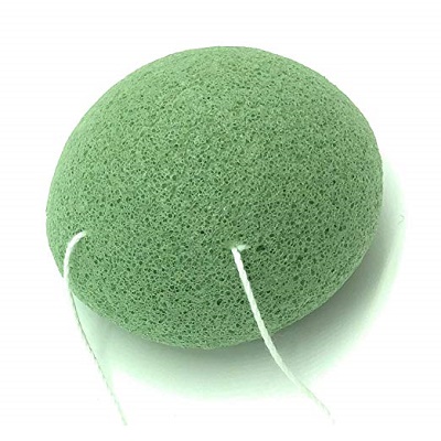 Burete de fata din fibre naturale Konjac esenta ceai verde, 1 bucata, Belmar Enterprises