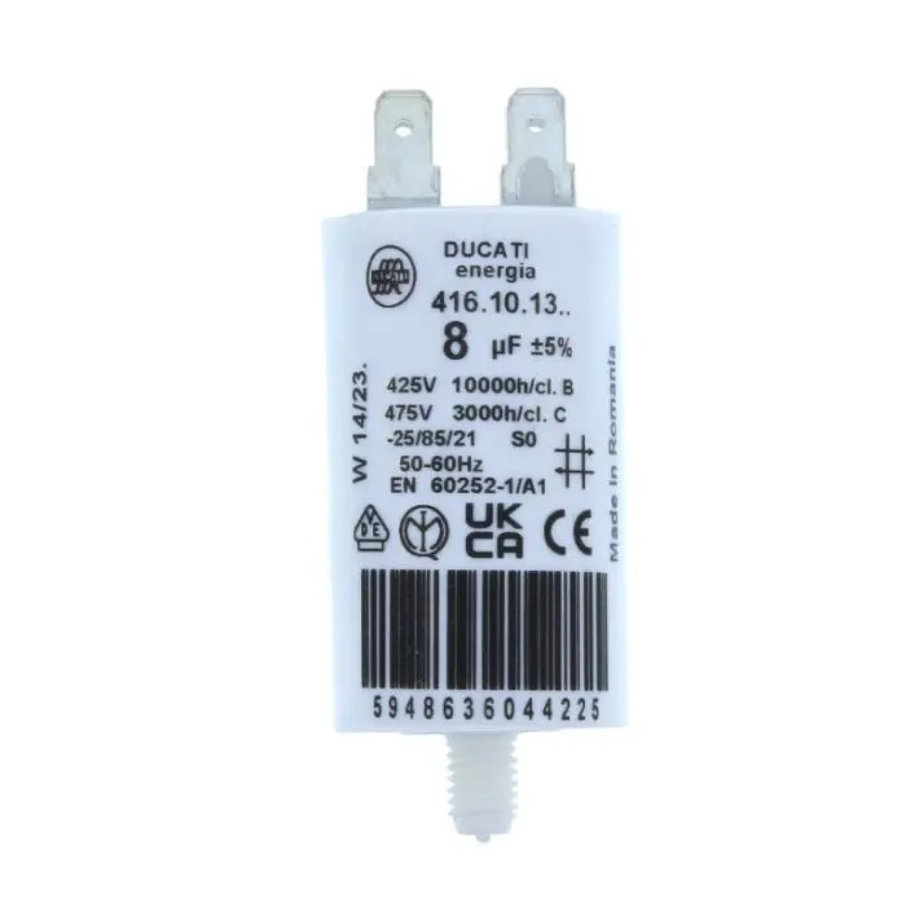 Condensator pornire motor 425V 8uF cu pin, Ducati Energia 416101364