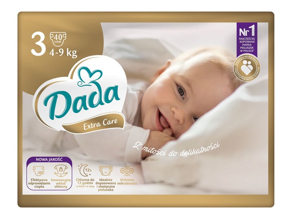 DADA Extra Care Plenice za enkratno uporabo 3 Midi (4-9 kg) 40 kos
