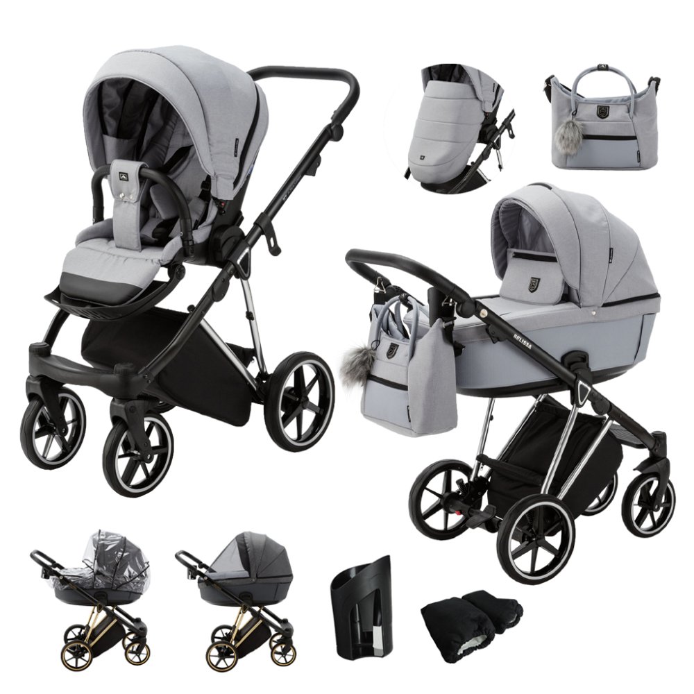 ADAMEX Belissa Special Edition Grey/Silver Combi Pram