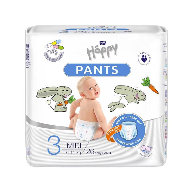 BELLA HAPPY Pants Einwegwindelhöschen 3 Midi (6-11 kg) 26 Stk