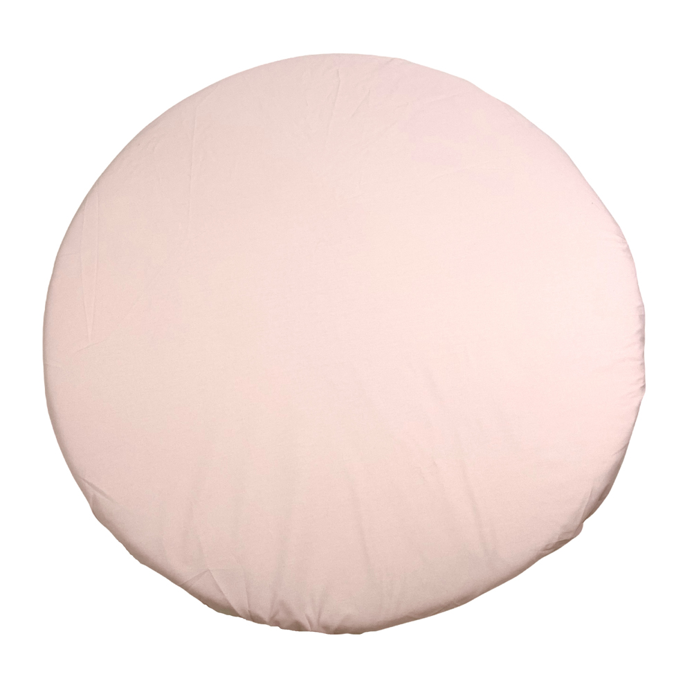 MIMIKO Sábana bajera ajustable para colchón redondo rosa 100 cm x 100 cm