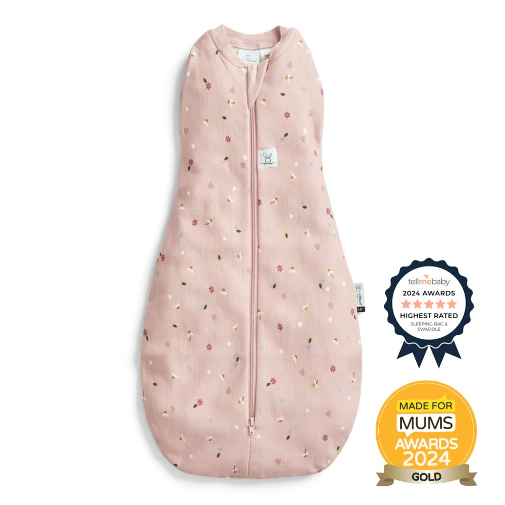 ERGOPOUCH Puck- und Schlafsack 2in1 Cocoon Daisies 0-3 m, 3-6 kg, 0,2 tog