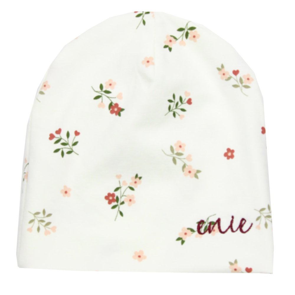 ENIE BABY Kindermutsje Bloemen creme 6-9m