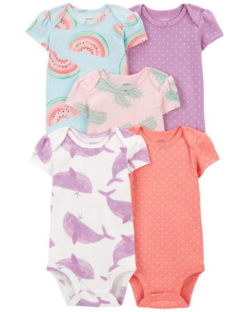 Body CARTER'S à manches courtes Multi fille 5 pièces 24 m/taille. 92
