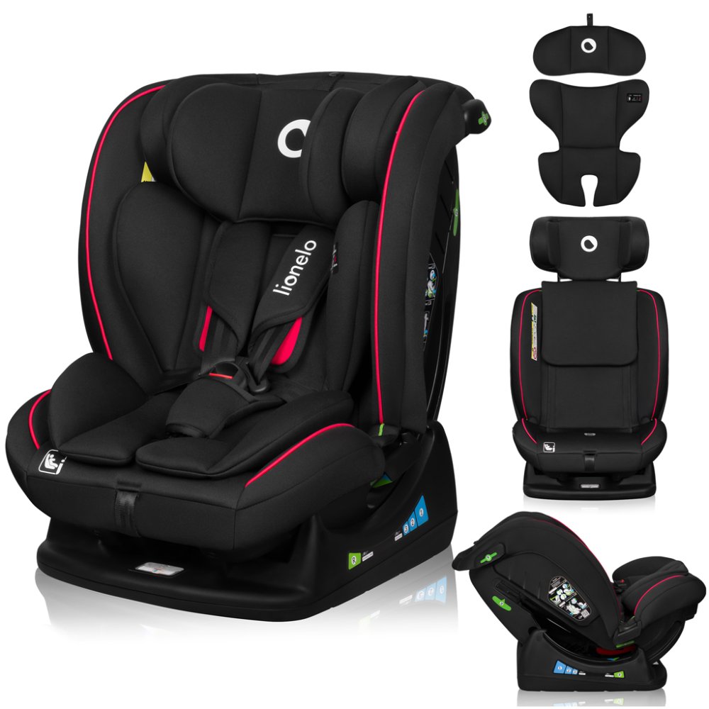 LIONELO Car Seat Aart i-Size (40-150 cm) Black Carbon Red