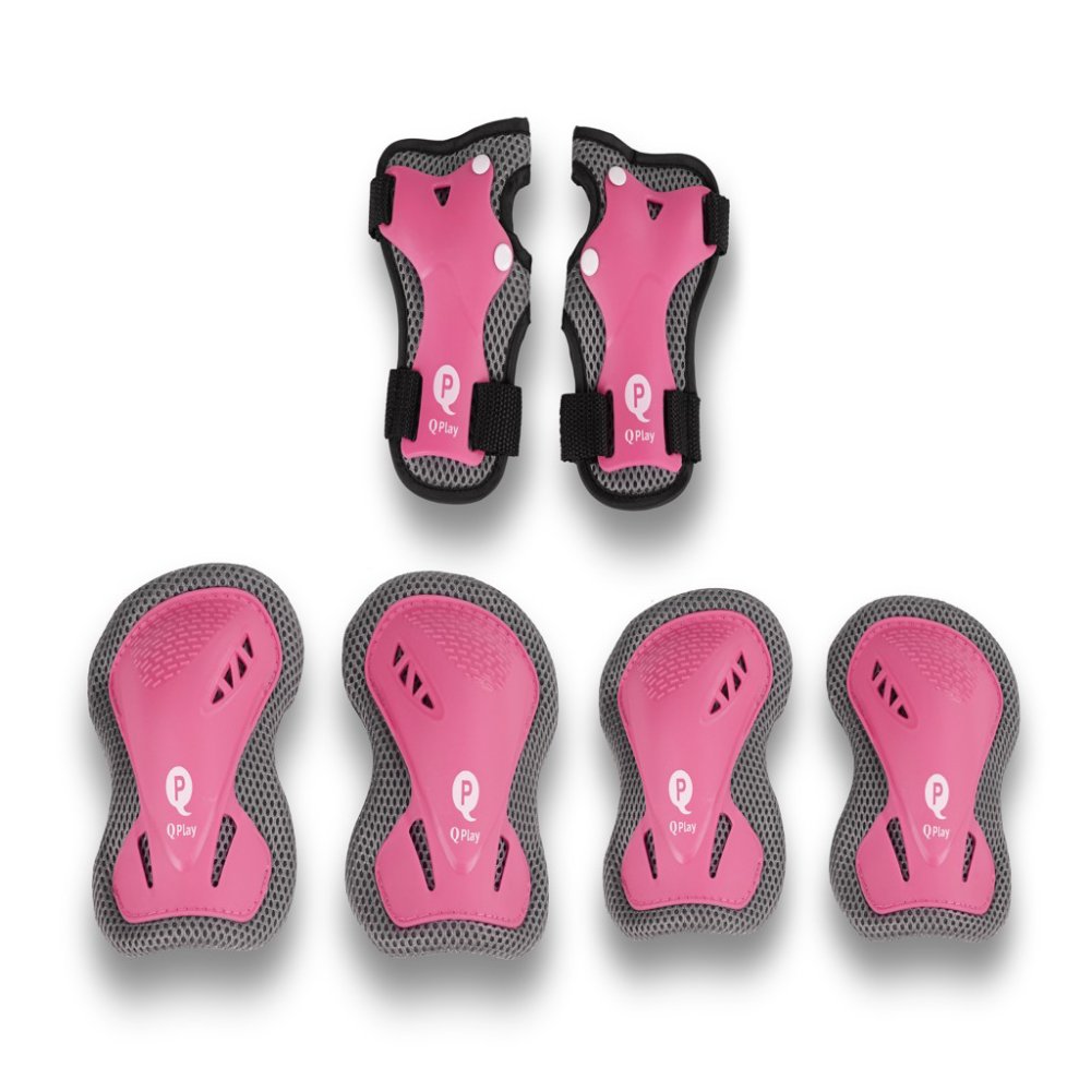 Protections enfant QPLAY Rose, taille S, âge 3-5 ans